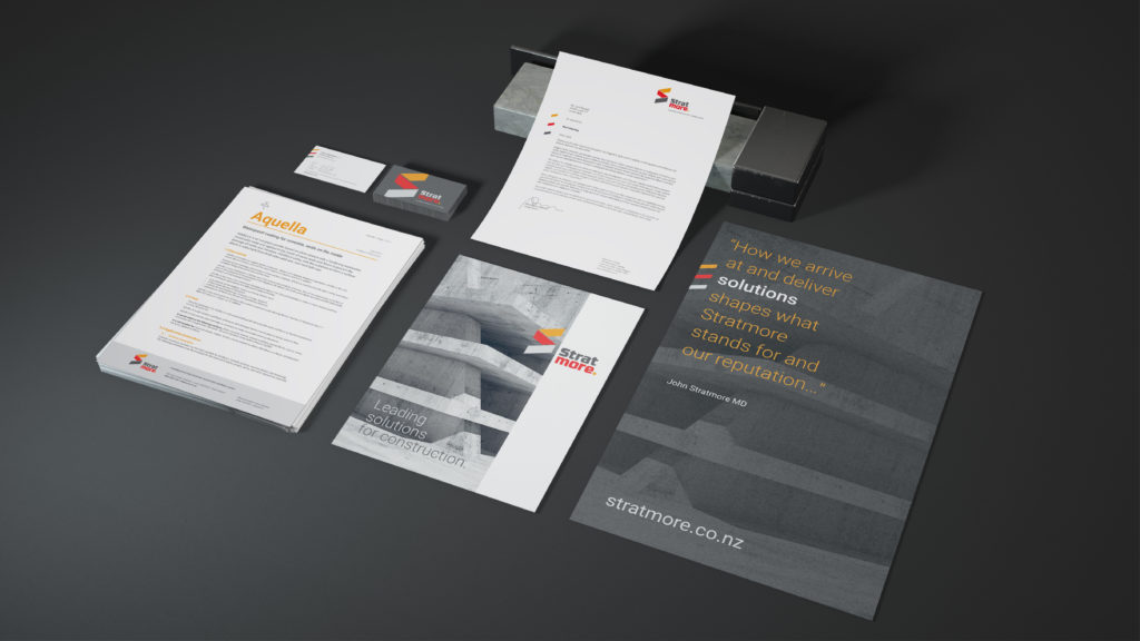 Stratmore-stationary Stationery collection showing a new brand design by Wonderlab.