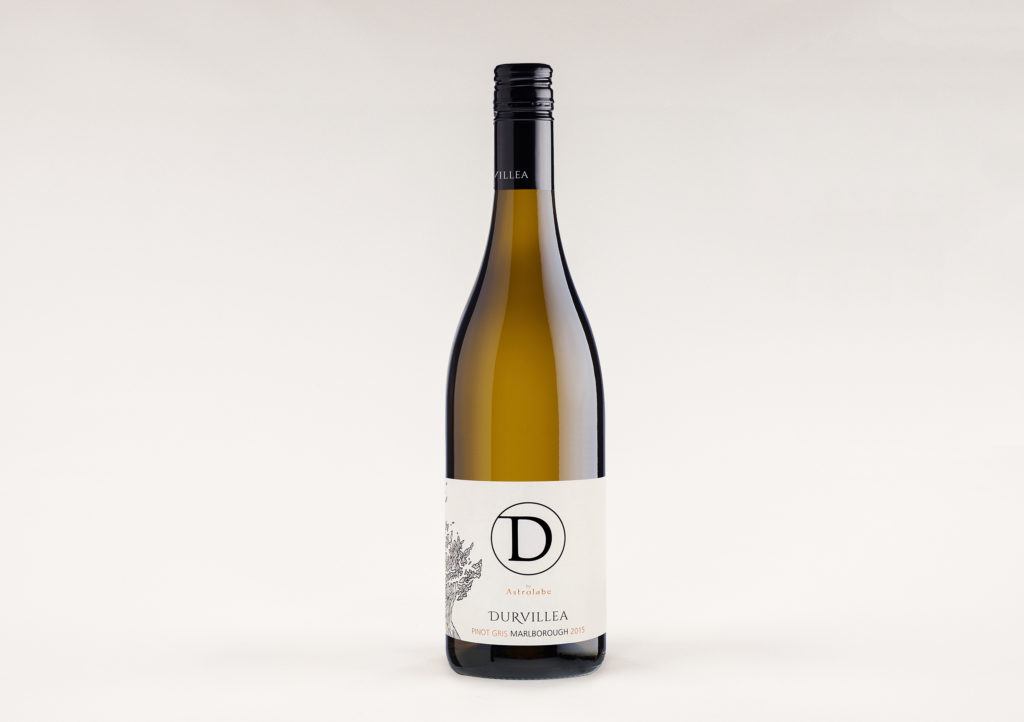 1-Durvillea-wholebottle-img Wine bottle with label brand design by Wellington agency Wonderlab.