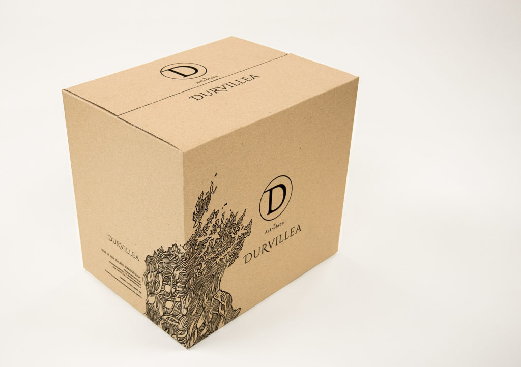 4-Durvillea-box-img Cartoon printed with an illustration and typography designed by Wellington agency Wonderlab.