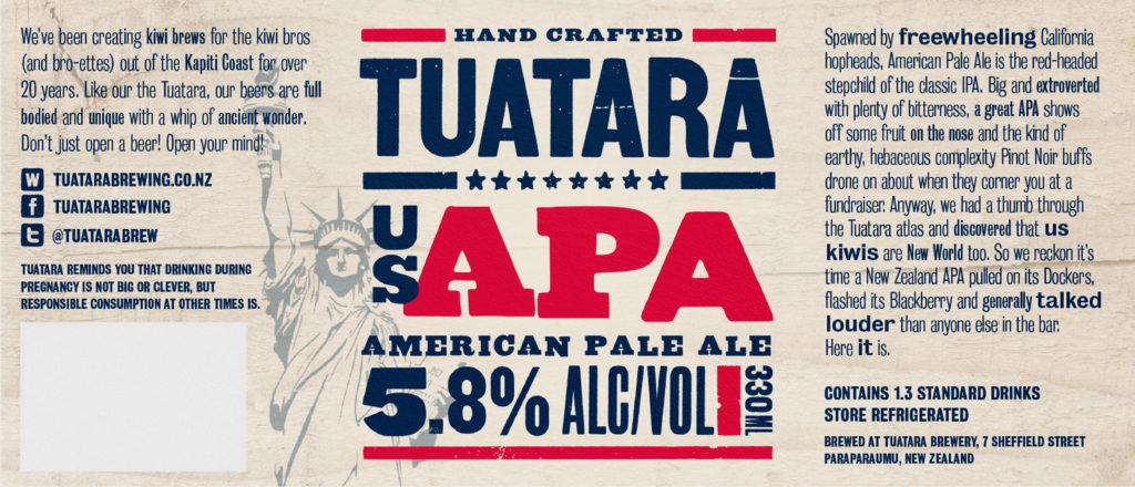 Label Flat for Website Closeup of a typography based beer label designed by brand agency Wonderlab.