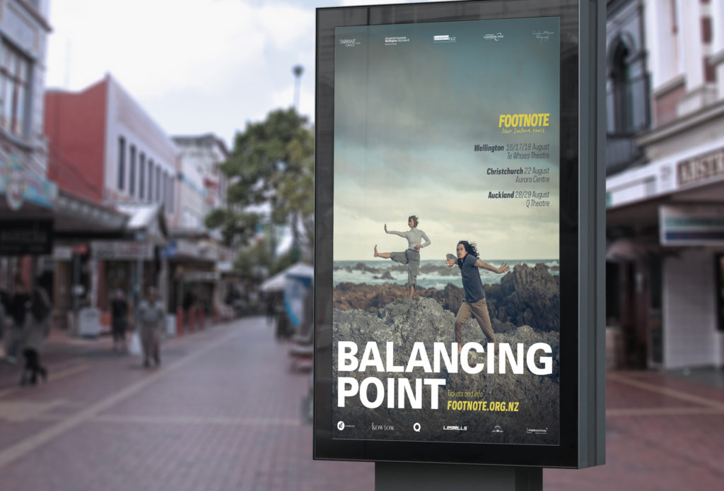 Footnote_balancing-Billboard Street billboard showing arts advertising campaign by Wonderlab