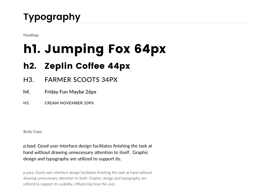 EA typography Typography choices and weights for a website by SEO strategists Wonderlab