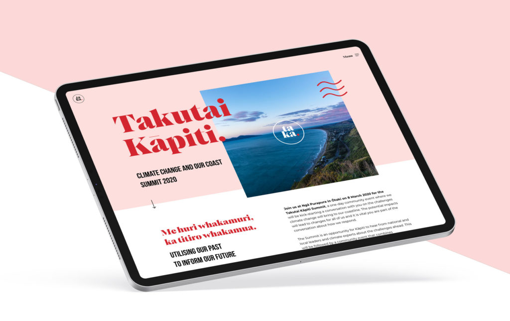 takutai-kapiti-ipad Tablet friendly web design example by Wonderlab
