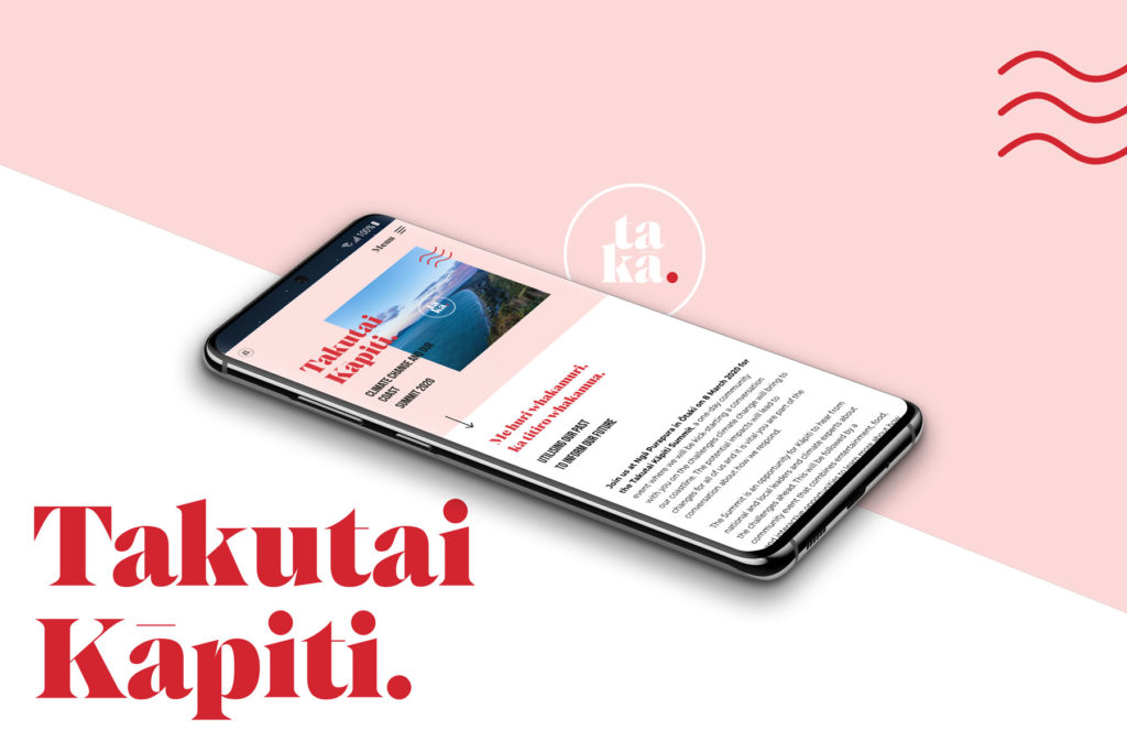 takutai-kapiti-mobile-mockup-diagonal Mobile friendly web design and identity/logo design by Wonderlab