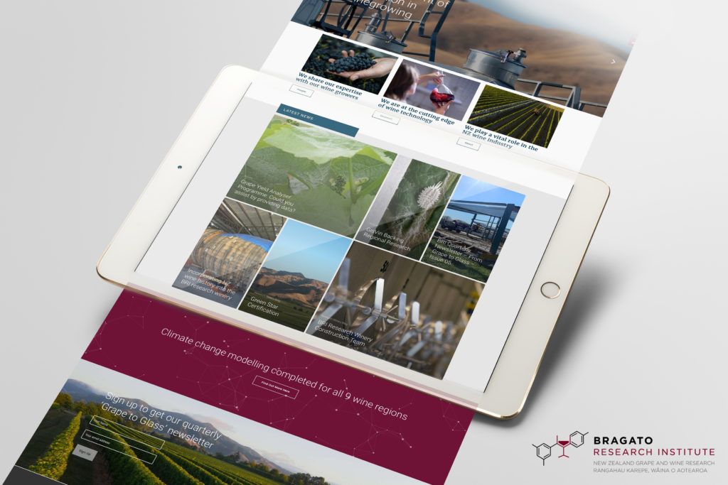 02-ipad-mockup Tablet displaying a website with image gallery created by digital designers Wonderlab.