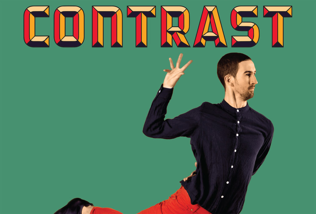 Contrast2 NEW Dancer on a bright background with bold lettering, created by ad design agency Wonderlab.