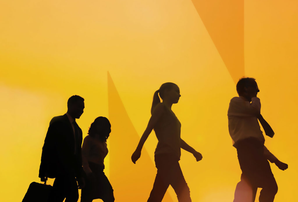 HRNZ_Hero-portfolio_home People walking in shadow, photography from a new identity by brand consultants Wonderlab.