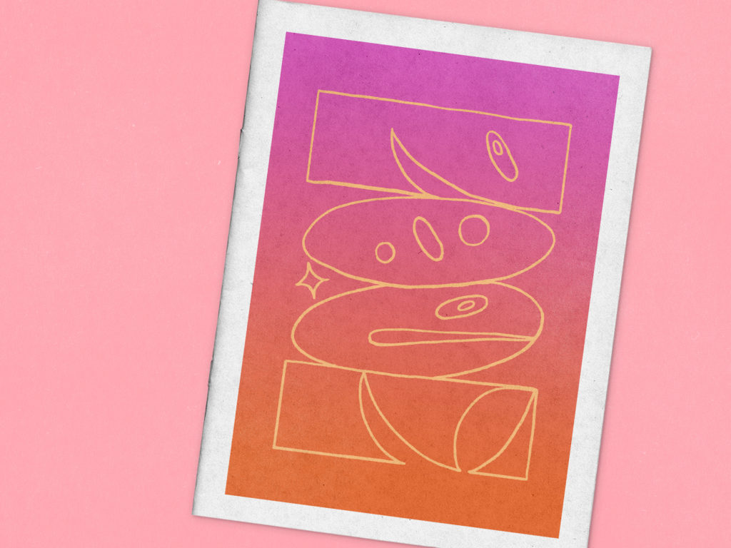 Poem Text Mockup Closeup of a typography based icon designed by brand agency Wonderlab.