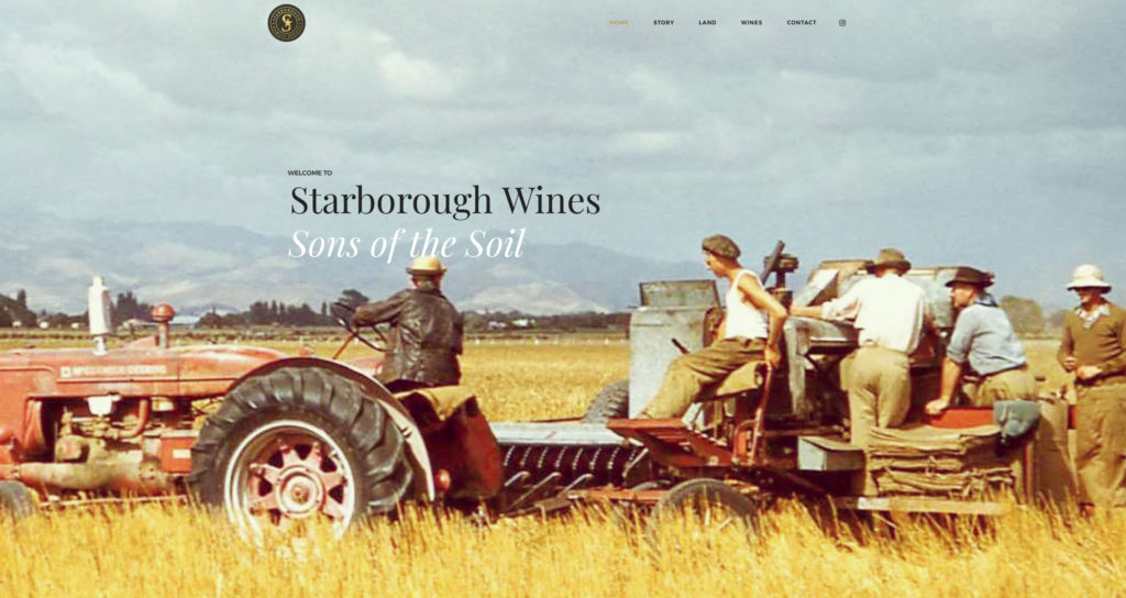 Starborough_hero Vintage tractor image chosen by Wonderlab for a wine brand