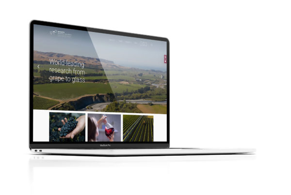 Laptop displaying web design created by brand designers Wonderlab