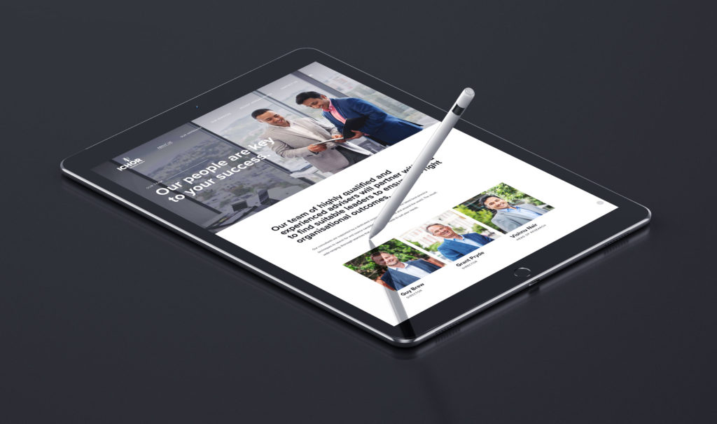 ichor-aboutus-ipad Tablet friendly web design example by Wonderlab