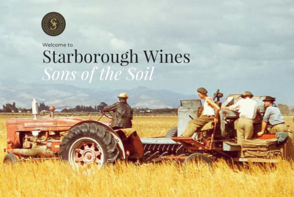 Vintage tractor image chosen by Wonderlab for a wine brand