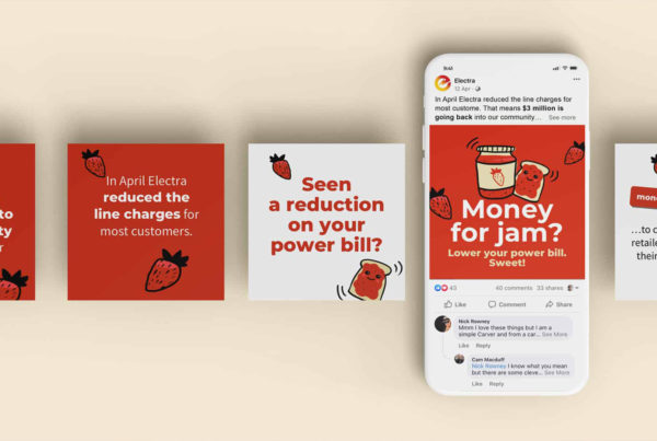 Examples of a social media campaign for a mobile phone, by Wonderlab