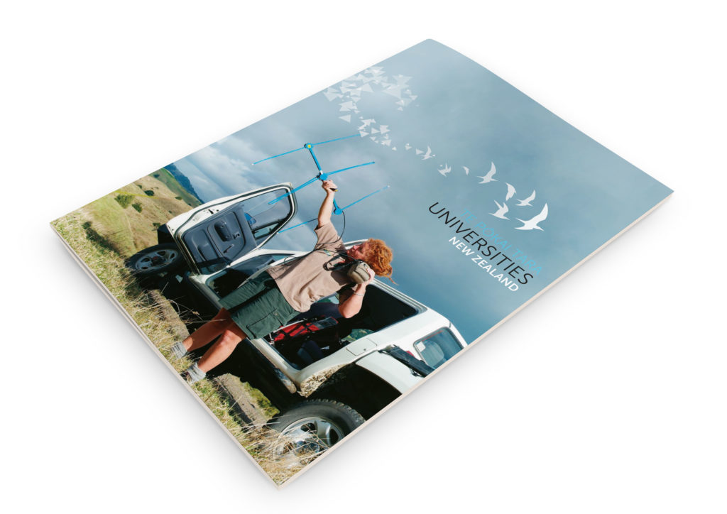tepokaitara-uniNZ-reportcover Annual report book cover design by print designers Wonderlab