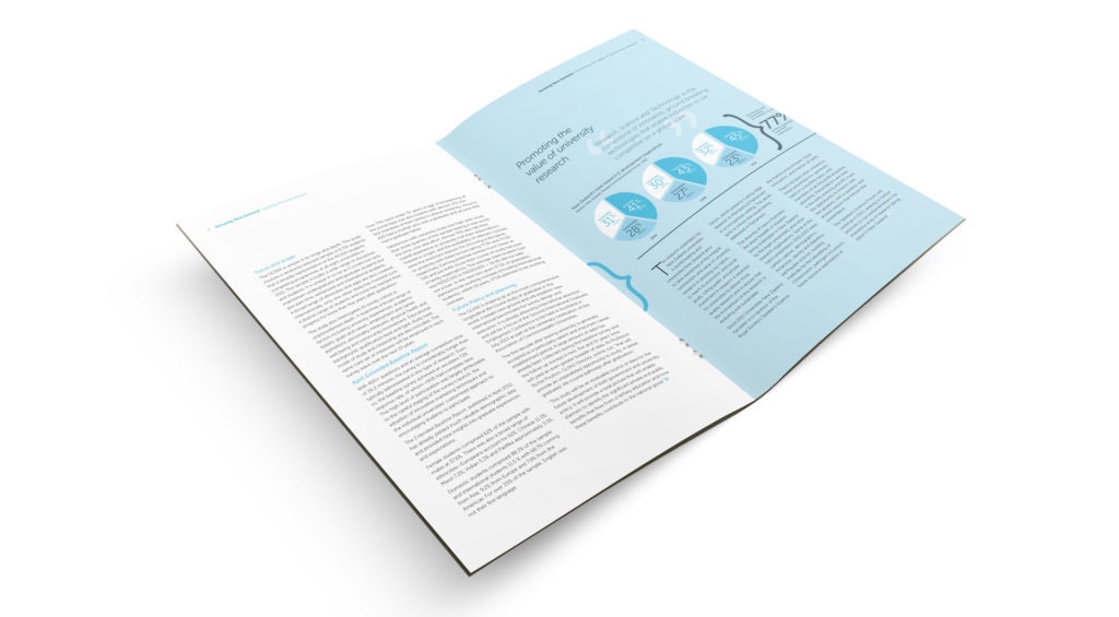 wl-uninz-report Report with graph design by print designers Wonderlab.