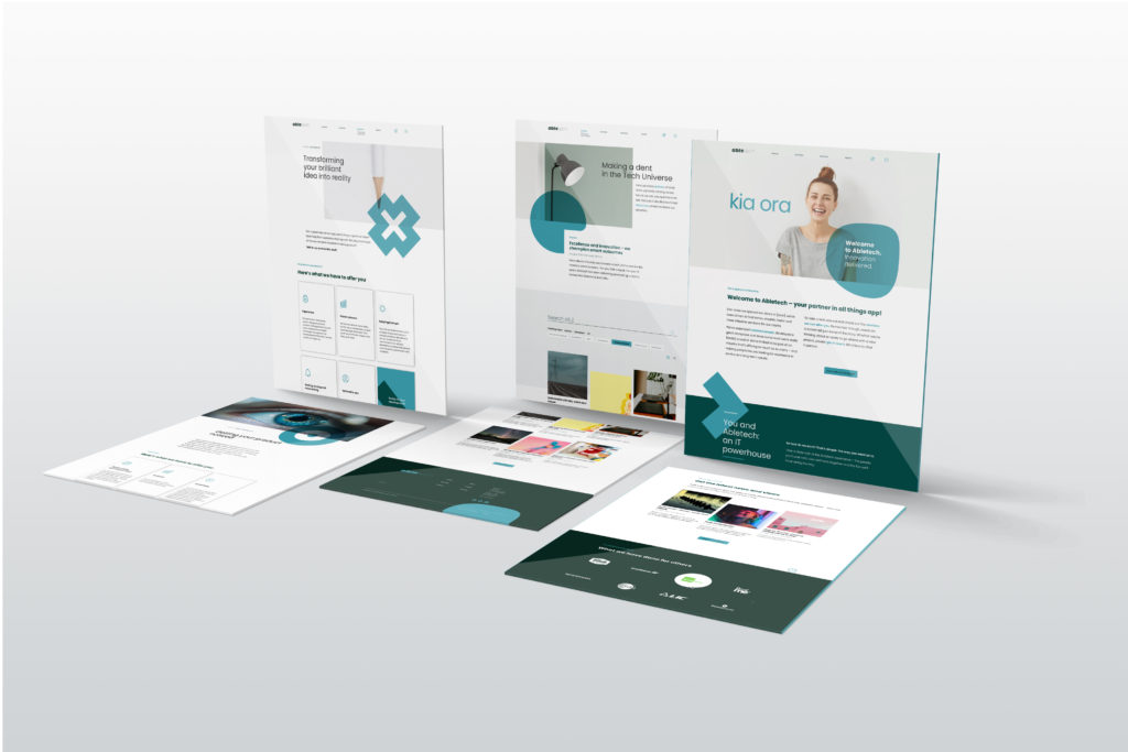 Artboard 1 Presentation boards displaying the overall look and feel of a brand new website design by Wonderlab