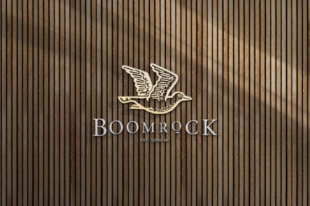 Boomrock porfolio wonderlab logo Brand application by web design agency Wonderlab.