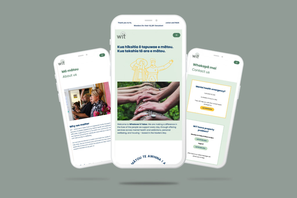 WONDERLAB WIT IPHONE Phones showing a mobile friendly web design examples by Wonderlab