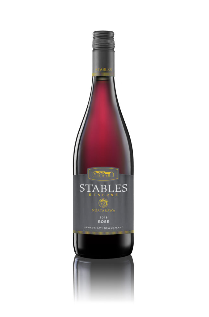 stables-reserve-rose-bottle A bottle of Stables red wine on a white background.