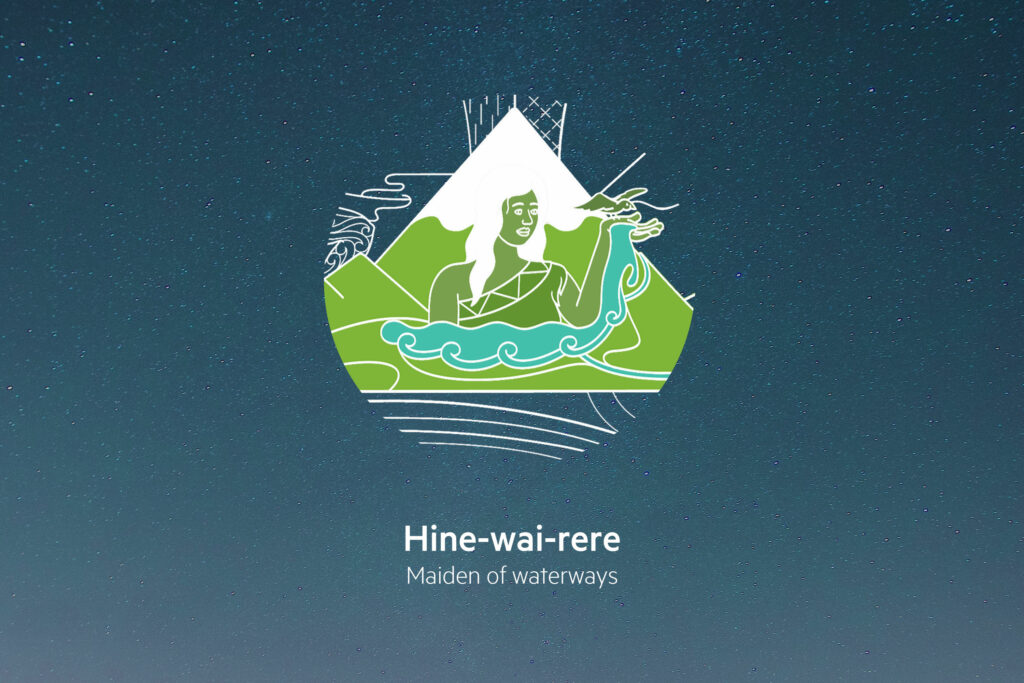TA_watercycle_hine-wai-rere An image of a mountain with a dragon on it.