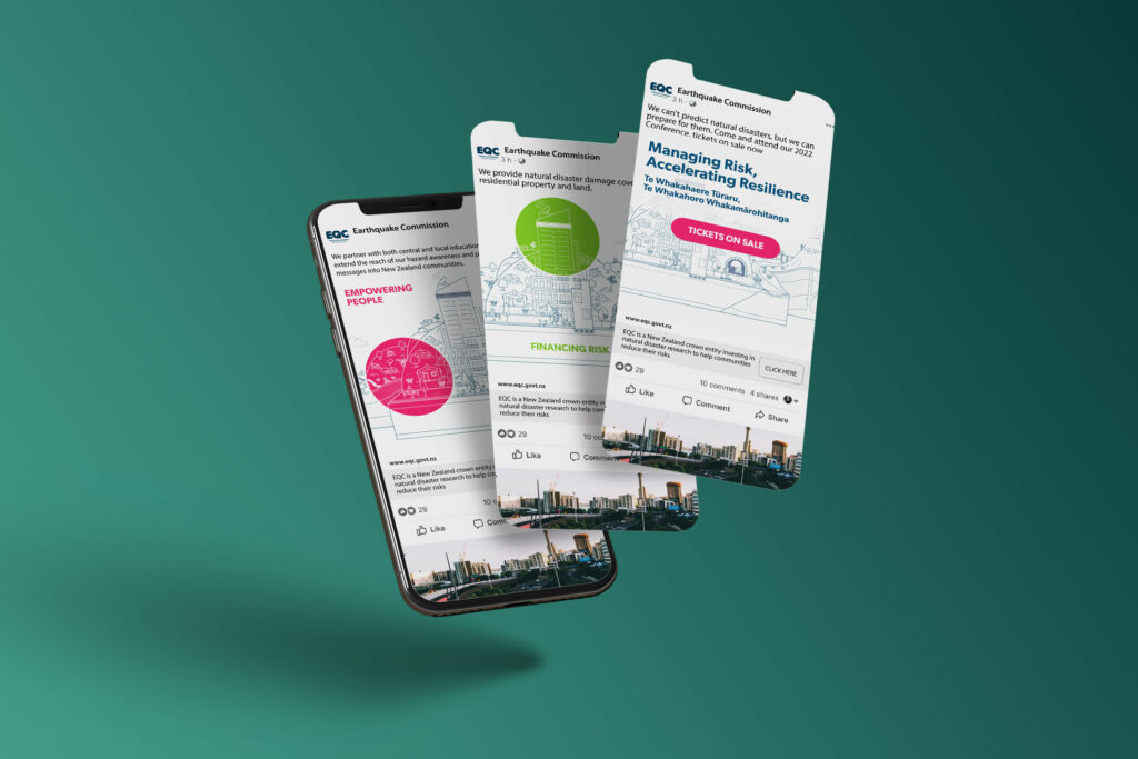 eqc-conf-socials A mobile phone with a city map on it.