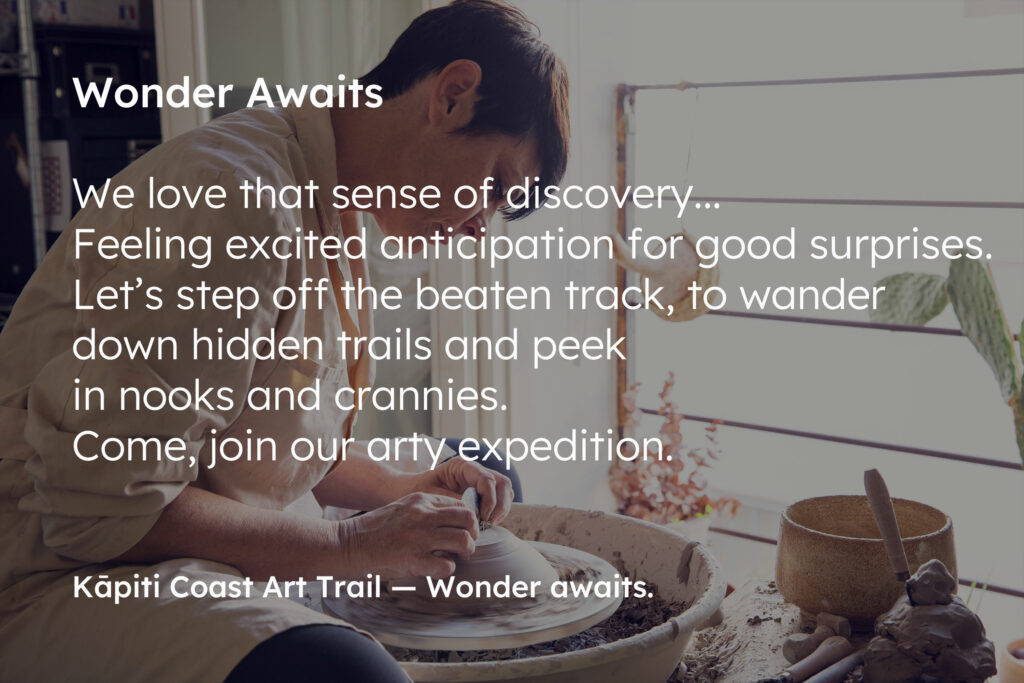 kcat_brandstory-2 A man is making pottery with the words wonder awaits.