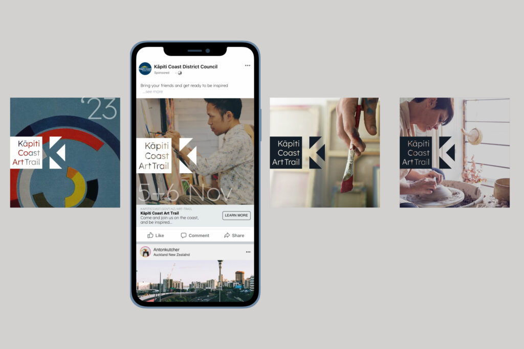 kcat_socialposts A mobile phone with the word k displayed on it.